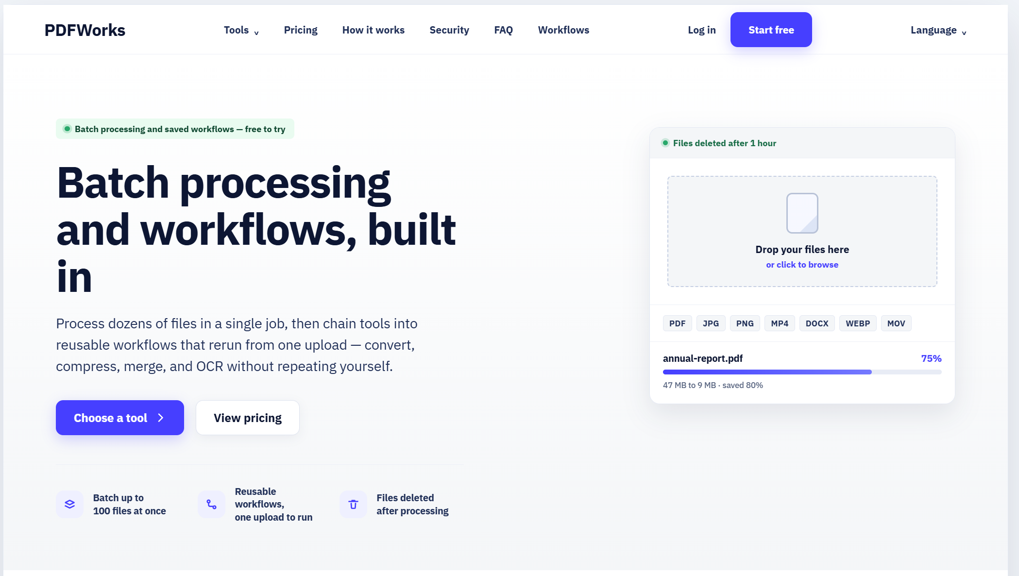 PDFWorks – Online PDF & File Processing Platform